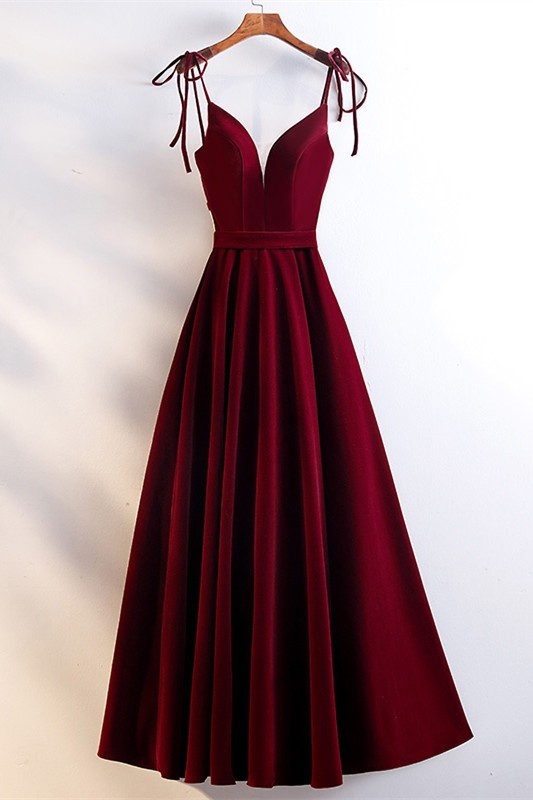 red velvet a line dress