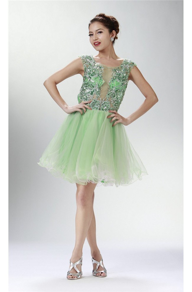 lime green short sleeve dress