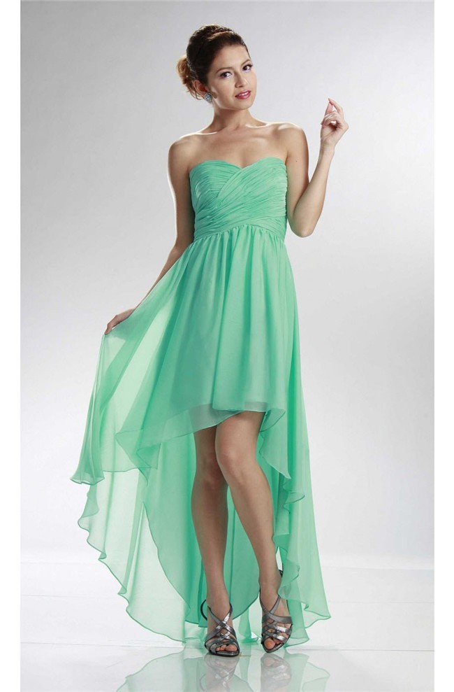 Mint Green High Low Dress 