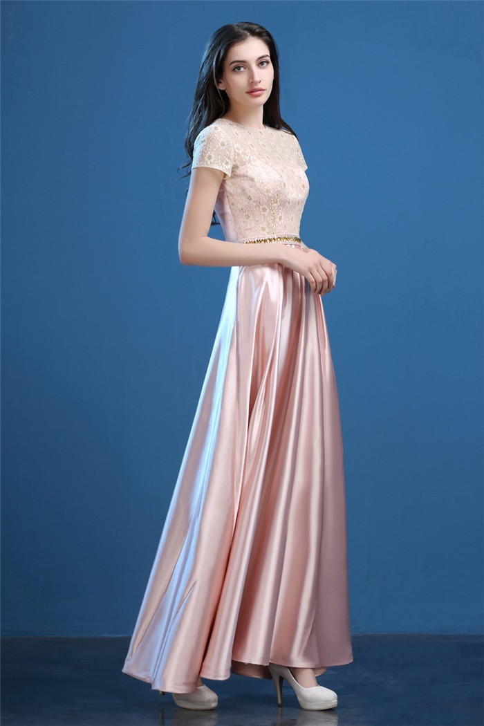 blush silk dress