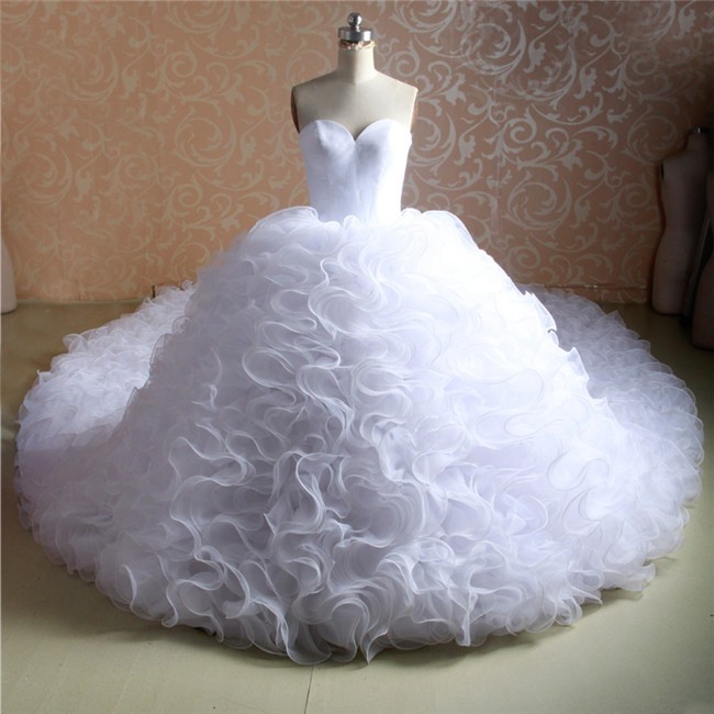 ball gown with long train