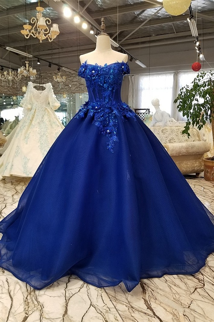 corset dress royal blue