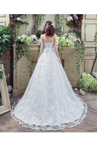 Fairy Tale Ball Gown Sweetheart Lace Wedding Dress Corset Back