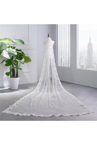 Royal One tier Tulle Lace Wedding Bridal Monarch Cathedral Veil