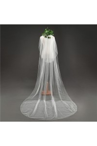 Two tier Ivory Tulle Wedding Bridal Cathedral Veil With Comb