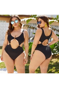 Sexy Swimsuit Women One Piece Swimwear Cut Out Bodysuit Plus Size Beachwear